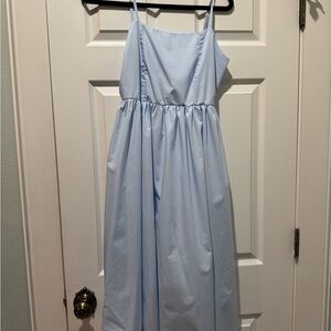 Light Blue Spaghetti Strap Maxi Dress